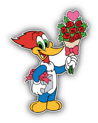 Woody Woodpecker Cartoon Flowers Sticker Bumper Decal - ''SIZES'' | eBay