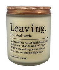 Candle Funny Retirement Coworker Gift Leaving Traitor Lavender Scented New n Box
