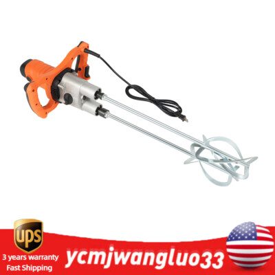 1800W 2Speed Concrete Mixer Power Mortar Mixer Counter-rotating Double Agitators