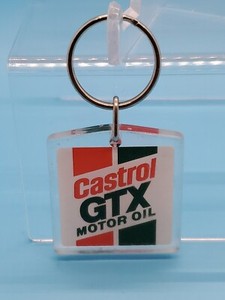 Vintage Castrol GTX Motor Oil Company Advertising Keychain Key Ring