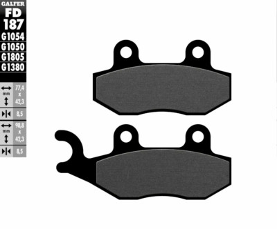 GALFER BRAKE PADS FOR KEEWAY OUTLOOK 125 150 SILVERBLADE 250 SUPERLIGHT CBS