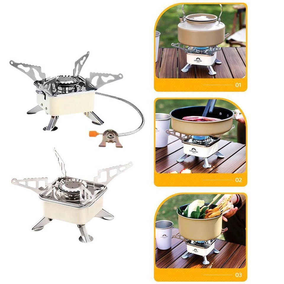 Outdoor Mini Small Square Stove Gas Stove Portable Folding Cassette