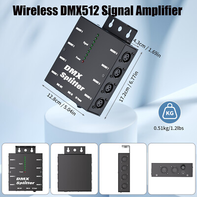 Wireless DMX512 Signal Amplifier Lighting Controller for Wall Washer Stage Light