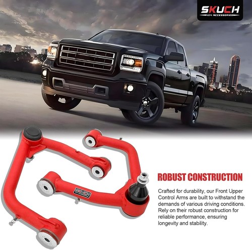 Front Upper Control Arms for 2019-24 Chevy Silverado 1500 2-4" Lift Poly 1492 - Picture 4 of 6