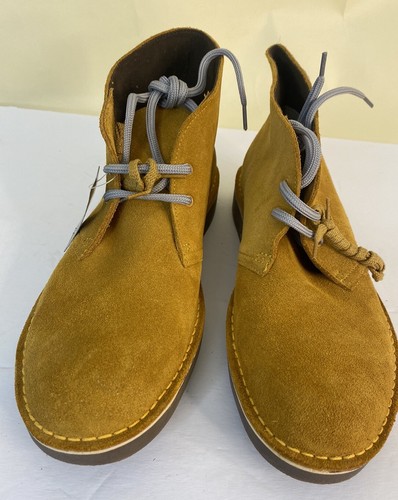 Clarks Originals Desert Uomo 10M Senape Scamosciata Unica Applique C NUOVO - Foto 6 di 9