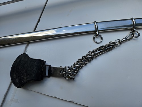 Vintage 1933 VPI M C Lilley & Co Officer’s Sword w/ Scabbard Engraved Named - Picture 23 of 24