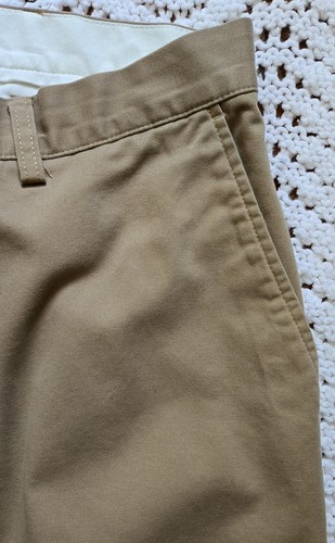 Vintage Polo Ralph Lauren Herren 35x30 (34×29) khakifarbene Prospekthose flache Vorderseite - Bild 3 von 19
