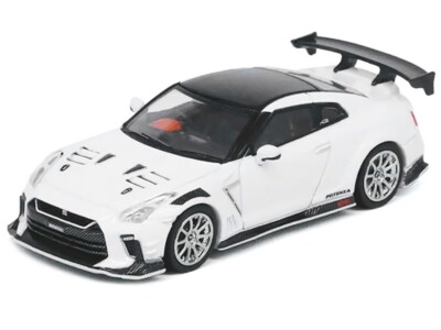 NISSAN GT-R R35 TOP SECRET RHD WHITE 1/64 CAR BY INNO MODELS IN64