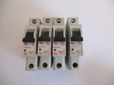 M2 B6 B10 B16 B20 B32 B40 (RECENT STYLE) 6KA EINPOLIG 6KA MCB'S