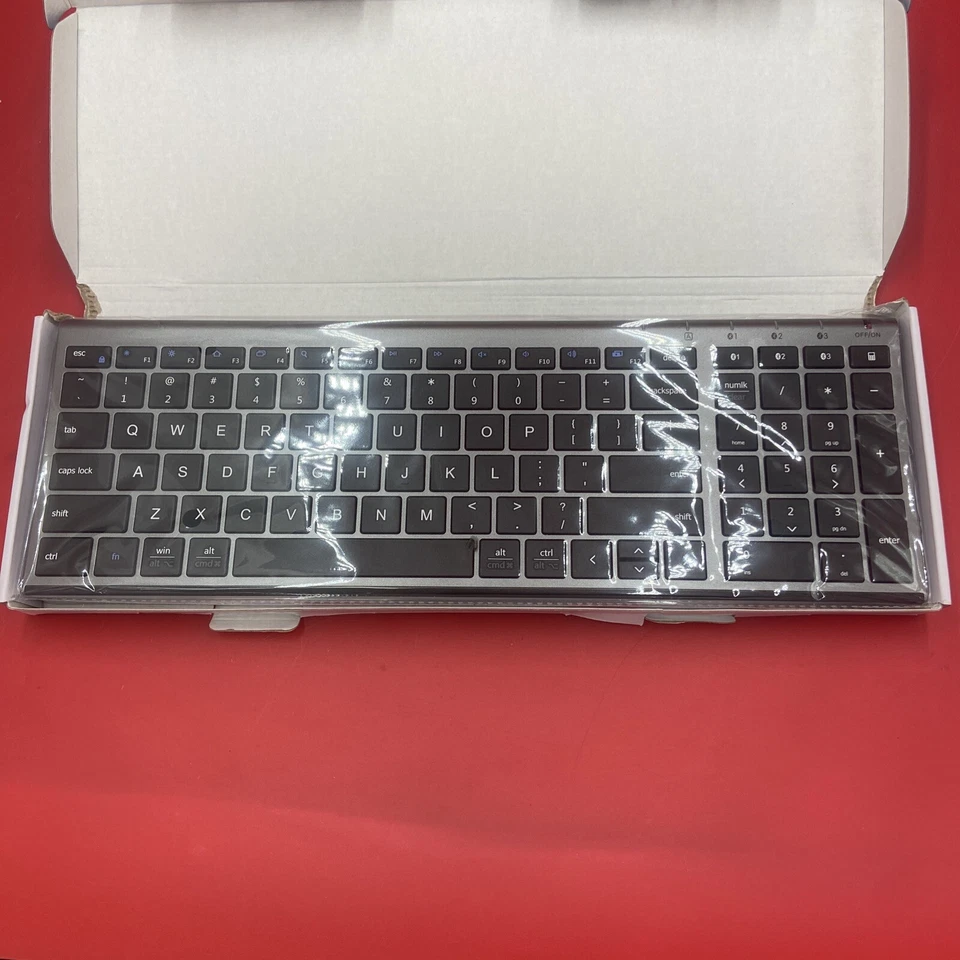 iClever IC-BK10 Multi Device Connection Rechargeable Wireless Keyboard Used - Image 2 of 4