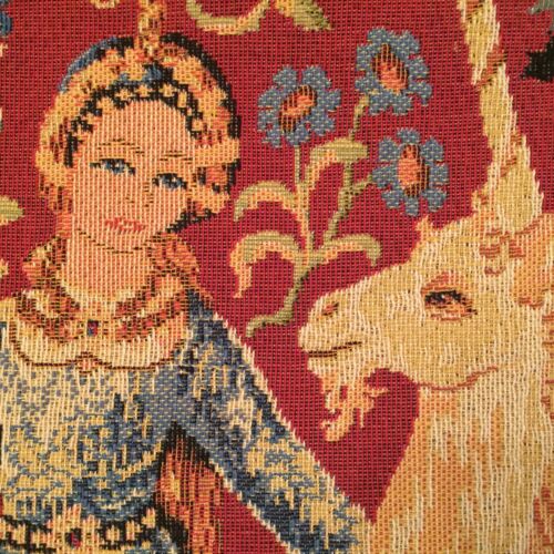 LADY & THE UNICORN 5 SENSES, THE SIGHT 14" 35CM TAPESTRY CUSHION COVER WITH ZIP - Picture 7 of 9