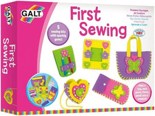 Galt First Sewing Kit Kids Craft Set Learn to Sew Make Bag Purse Frame Age 5+