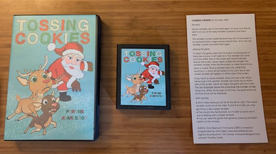 TOSSING COOKIES Atari 2600 videogame cartridge and box VCS Video Computer System
