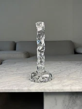 Vintage Rare Jr Riedel Faux Rock Cut Crystal Candlestick (Same As Tiffany & Co)