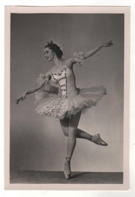 1957 N. Kurgapkina Dancer BALLET Photo RPPC Vintage Soviet Russian Postcard Old