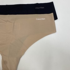 Calvin Klein Women's Invisibles Seamless Thong Panties 2   Pack Sz L   No Tag