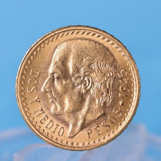 Mexico 2 5 Pesos 1945 Hidalgo 2 0833 Gramm 900 Gold Vz (Nr50)