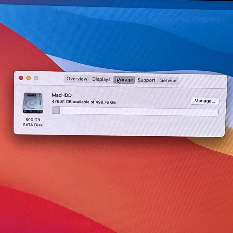 Apple A1418 iMac 21.5" 2014 1.4 GHz i5 8 GB RAM 500GB HDD macOS 11.7.1 - Image 4 of 4