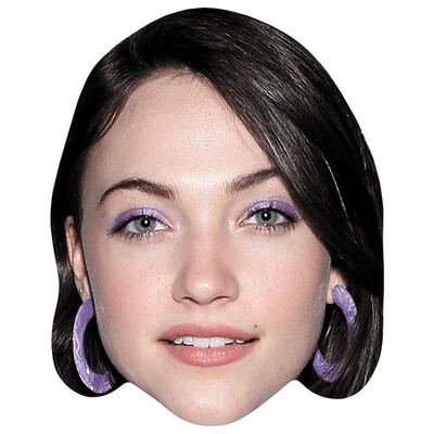 Violett Beane (Earrings) Celebrity Mask, Flat Card Face, Fancy Dress Mask