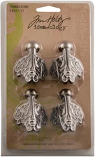 Advantus Idea-Ology Metal Box Feet Foundations 1.5"X2" 4/Pkg-Antique Nickel