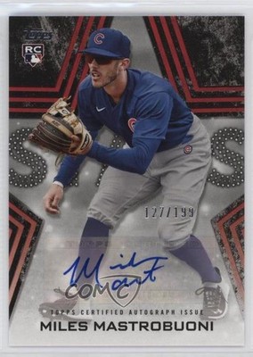 2023 Series 2 Baseball Stars Black 127/199 Miles Mastrobuoni Rookie Auto RC 19ed