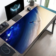 1pc Large-sized Esports Gaming Mouse Pad Featuring a Blue-haired Girl Strolling