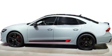 2pcs Car Door Side Stickers For Audi Tt Rs A3 A4 Vinyl Racing Stripe Decals New