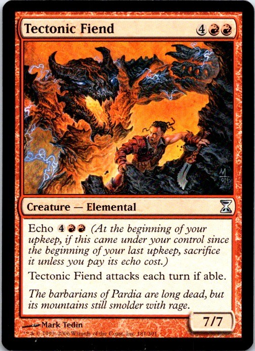 Time Spiral Tectonic Fiend #181 Magic English MTG LP