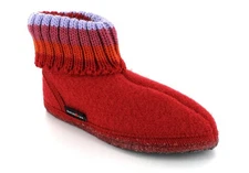 HAFLINGER® Women's Slippers Boots | Paul, Brick Red