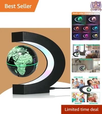 Multicolor Changing Magnetic Levitation Floating Globe - Unique Desk Gadget