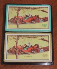 NEW 2 decks AAA To the Rescue Redi-Slip Playing Cards Vintage Triple A damsel