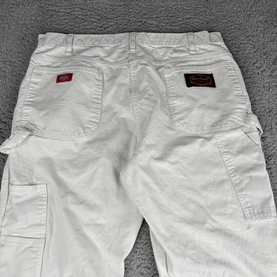 #ad Dickies Dunn Edwards Painters Pants Men 36x31 White Canvas Regular Fit Carpenter $30.00
