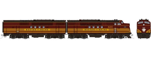 Rapido ~ Escala HO ~ EMD FT A+B ~ Boston & Maine B&M #4201A + 4201B ~ DC ~ 053009 | Condition: New