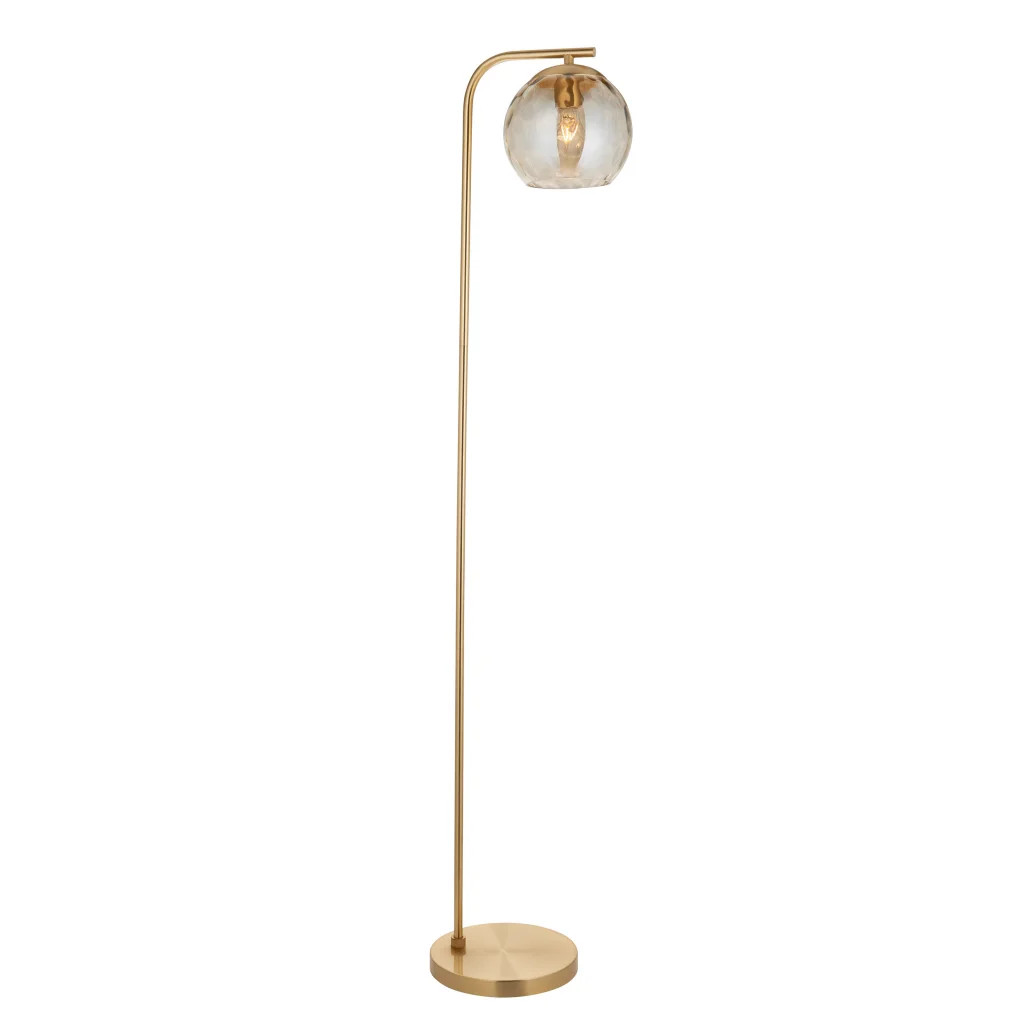 Floor Light Brass Dimple Satin Brushed Brass/Gold Endon 98271
