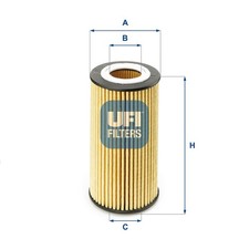 UFI Ölfilter 25.154.00 Filtereinsatz für XC70 156 134 V70 155 XC60 136 V60 S60 1