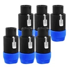 6x NL8FC Speakon Connector 8 Pole Lock Plug Adapter Compatible Loudspeaker Cable