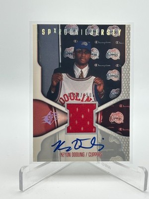2000-01 SPx KEYON DOOLING Rookie Jersey - AUTO 754/2500 #112 RC Clippers