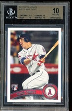 2011 Topps Update #US175 Mike Trout Angels RC Rookie BGS 10 PRISTINE