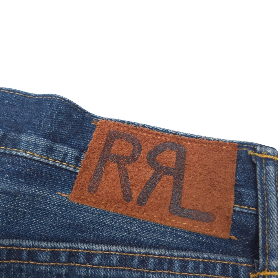 Pantalones de mezclilla RRL Double RL ajustados Bootcut Ridgeway sarga azul ribete para hombre 36 X 32 Foto 2 de 4