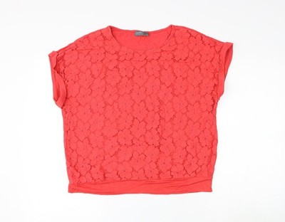 Basic-Bluse Damen UK Größe 14 Papayarot