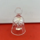 Waterford Ireland Lismore 3.5" Crystal Dinner Bell - Signed Vtg 85 Circle Handle