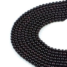 Garnet Round Beads 4mm-6mm Natural Gemstone 15" Strand for Jewellery Making