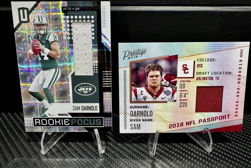 Sam Darnold Rookie 2 Card Lot Patch Rookie
