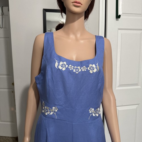 Free People Cecilia Damen-Overall blau Größe M bestickt neu mit Etikett Einzelhandel 138 $ - Bild 2 von 10