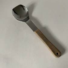 Vintage Vernco Ice Cream Spade Scoop Stainless Steel Wood Handle Japan