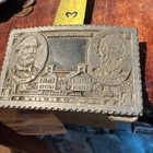Civil War 💥 🇺🇸 💣 Pewter 4 Cent Stamp Buckle Jackson Lee Stratford Hall