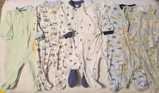 Baby Boys 6-9 Month  Pajamas Sleep Wear Lot Of 6 Variety Of Brands Of PJ'S
