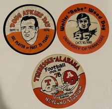 Tennessee Vols Football Stickers Doug Atkins, Babe Wood & Alabama 1976 & 1981