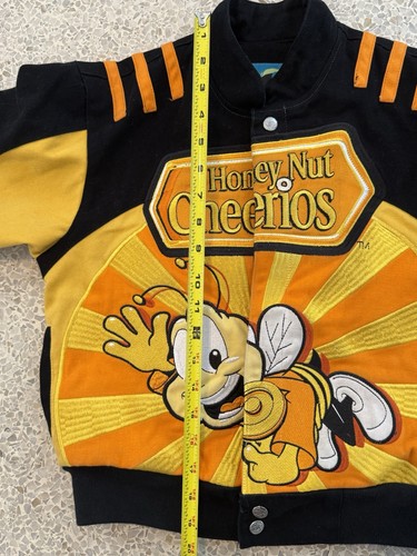 VTG HONEY NUT CHEERIOS BOYS SMALL NASCAR RACING JACKET General Mills Y2K 2009 P5 - Picture 18 of 18