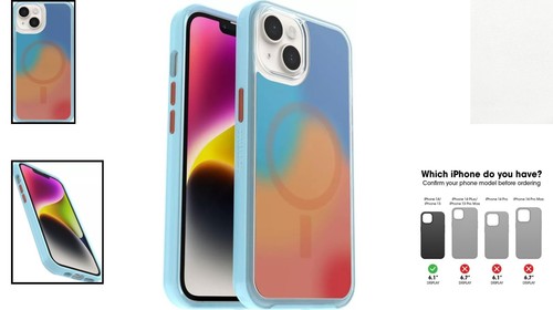 Coque MagSafe Antimicrobienne écologique pour iPhone 14 & 13 - Gossamer coloré - Photo 2 sur 9